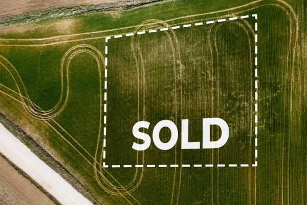 land marked out for development